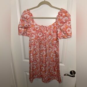 Copper Key Pink and Yellow Floral Dress
